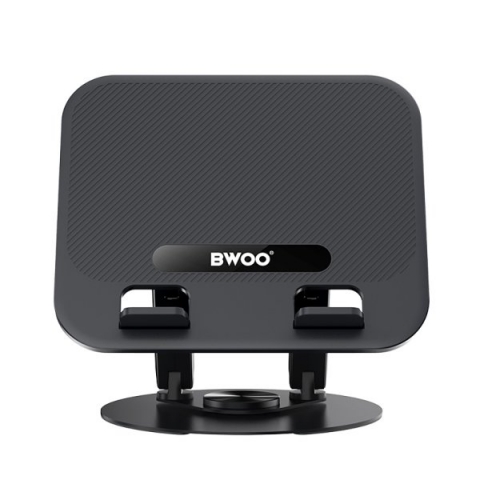BWOO ROTABLE UNIVERSAL TABLET LAPTOP STAND HOLDER ALUMINIUM black