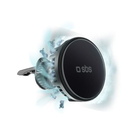 SBS CAR HOLDER MAGNETIC 15W WIRELESS CHARGING QI WITH COOLING FAN
