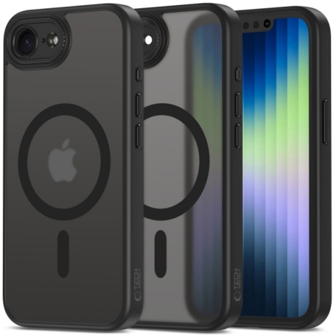 TECH-PROTECT MAGCAM CASE IPHONE 16E matte black backcover