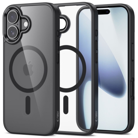 TECH-PROTECT MAGMAT MAGSAFE CASE IPHONE 17 black / clear backcover