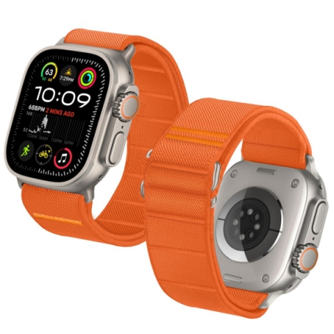 TECH-PROTECT REPLACMENT BAND NYLON SLIP APPLE WATCH  6/7/8/9/10/SE/ULTRA 1/2 (44/45/46/49mm) orange