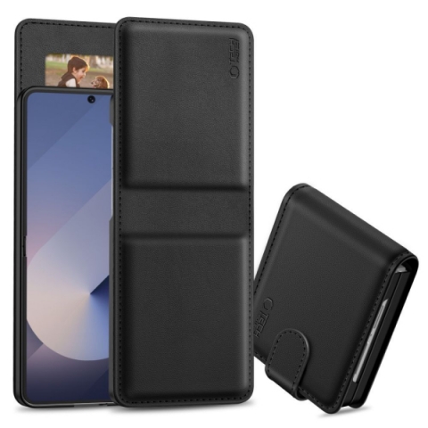 TECH-PROTECT WALLET BOOK CASE SAMSUNG Z FLIP 7 black